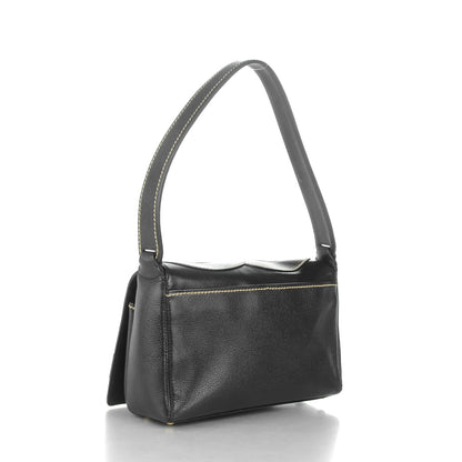 Chanel Caviar CC Stitched Medium Flap Shoulder Bag Black 3 of 7