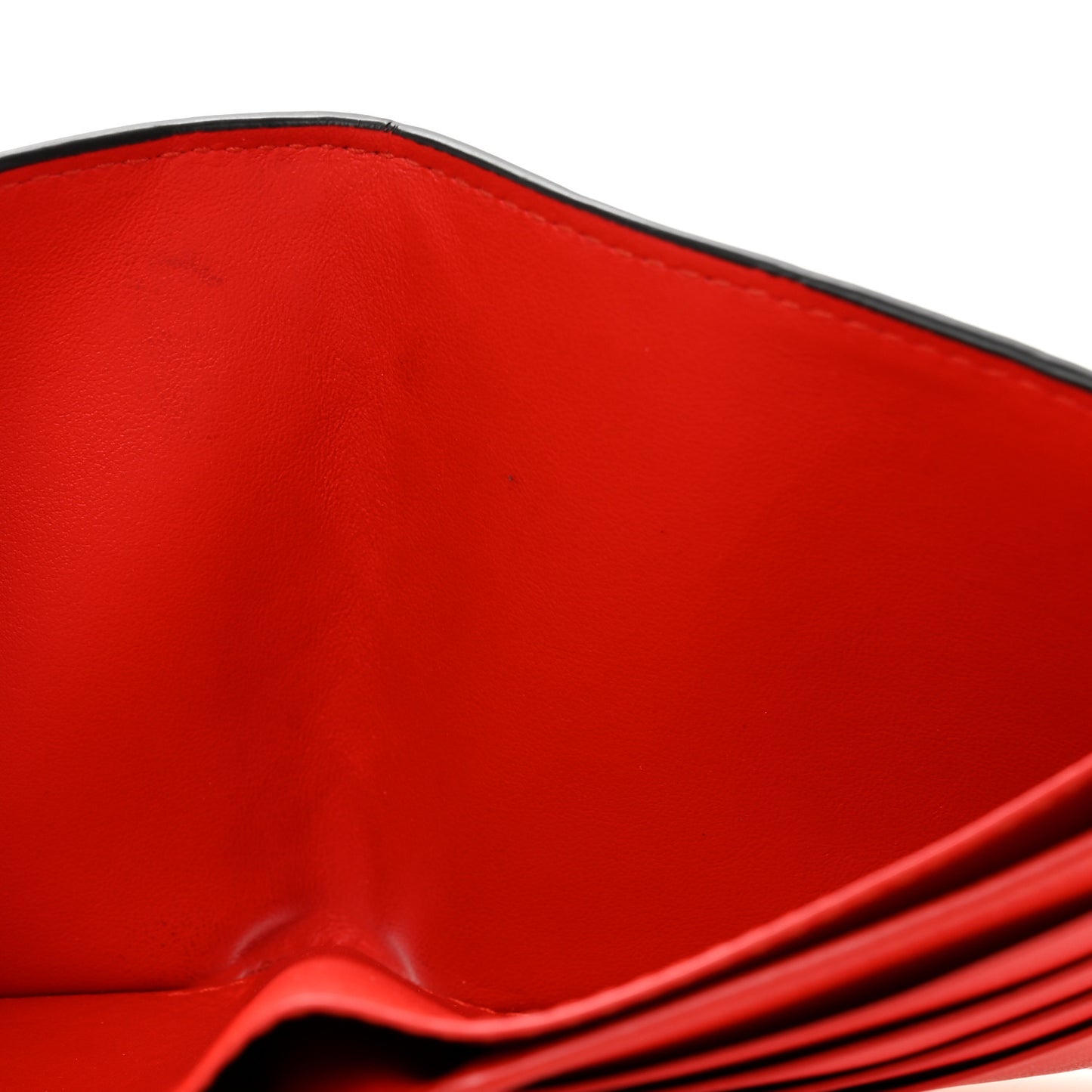Nappa Maxi Intrecciato Bi-Fold Wallet Ebene Red