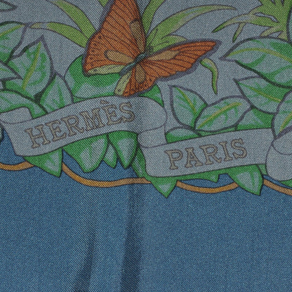 Hermes Silk Dip Dye Jungle Love Scarf 90 Gris Fer Vert Cypres Tabac 4 of 8