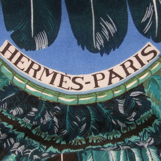 Hermes Cashmere Silk Brazil Shawl GM 140 6 of 7