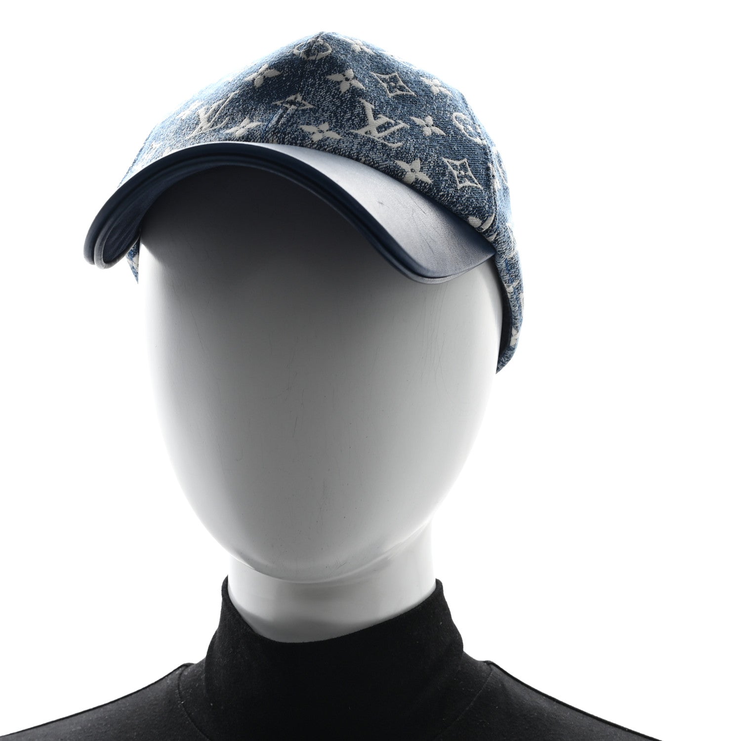 Louis Vuitton Monogram Denim Jacquard Cap L Blue 2 of 9