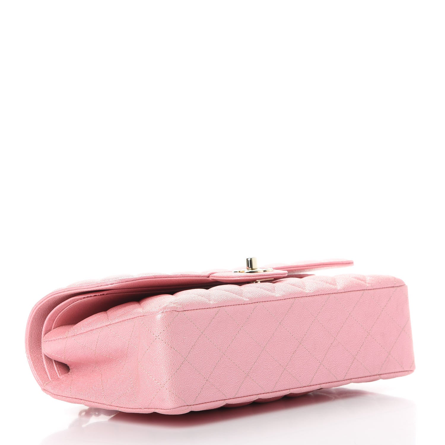 Chanel Iridescent Caviar Quilted Medium Double Flap Rose Pink 5 of 12
