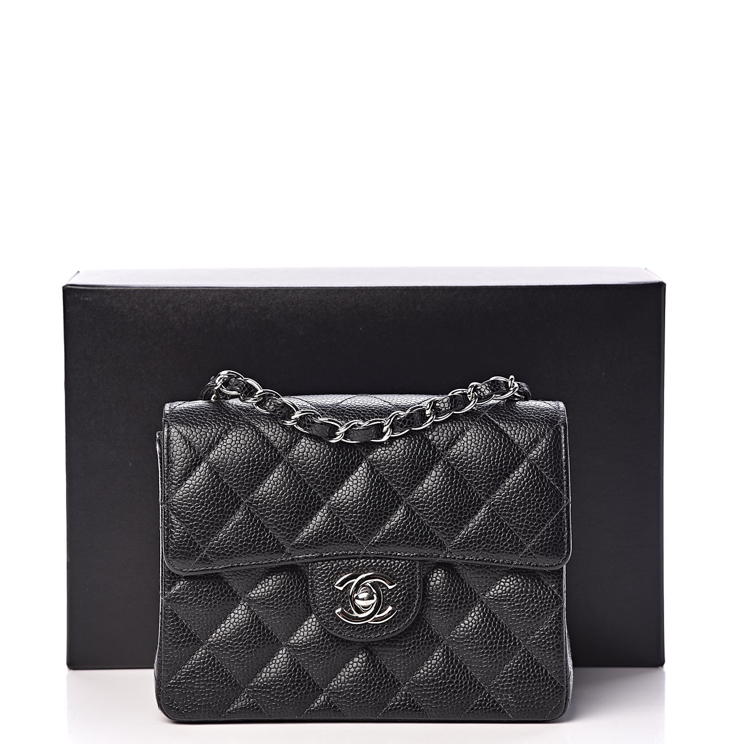 Chanel Caviar Quilted Mini Square Flap Black 12 of 12