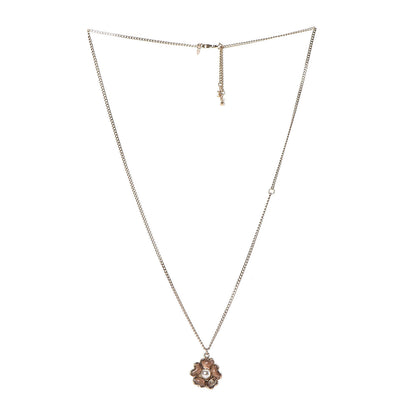 Chanel Pearl Flower CC Pendant Necklace Gold 3 of 5