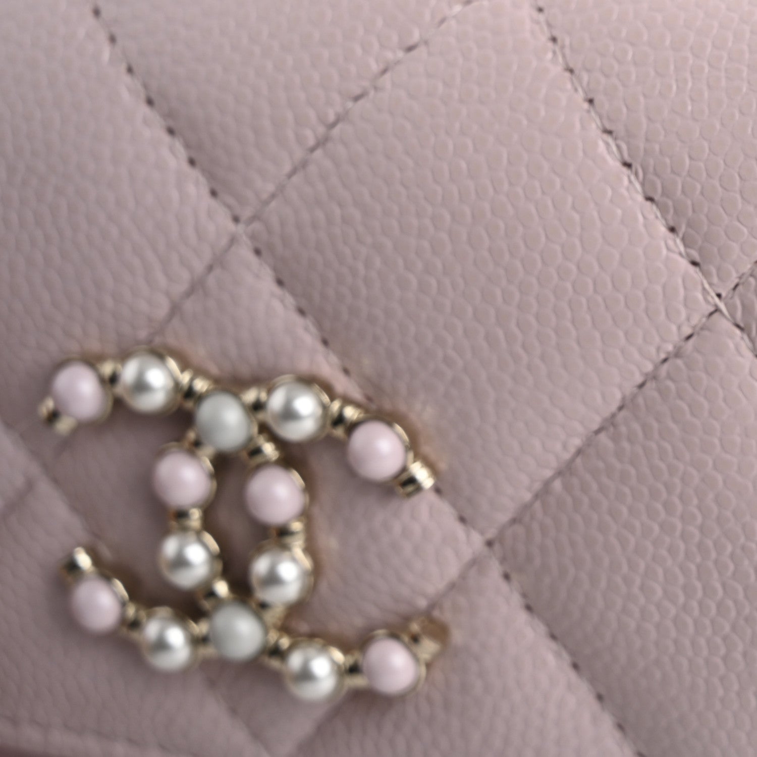 Chanel Caviar Quilted Coco Candy Card Holder On Chain Light Pink 18 of 19