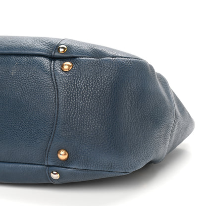 Prada Vitello Daino Pushlock Tote Bleuette 9 of 11