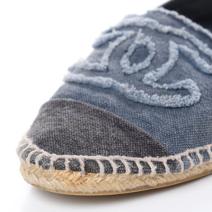 Chanel Toile CC Espadrilles 36 Navy Black 11 of 12