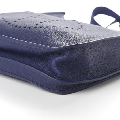 Hermes Taurillon Clemence Evelyne III GM Bleu Encre 7 of 9