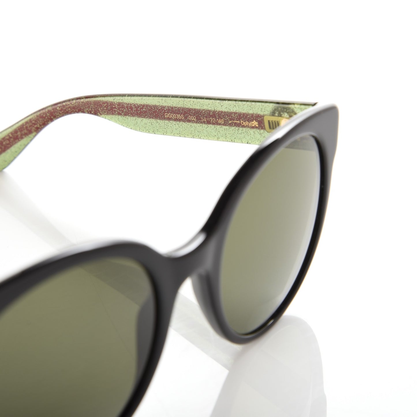 Acetate Round Web Sunglasses GG 0035S Black