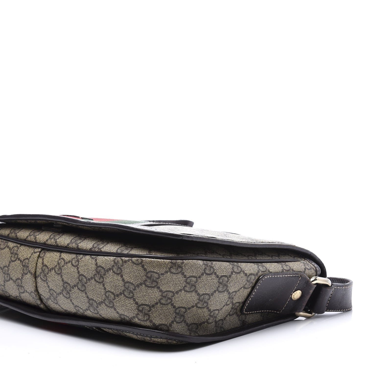 Gucci GG Plus Monogram Web Medium Flap Messenger Beige Dark Brown 8 of 11