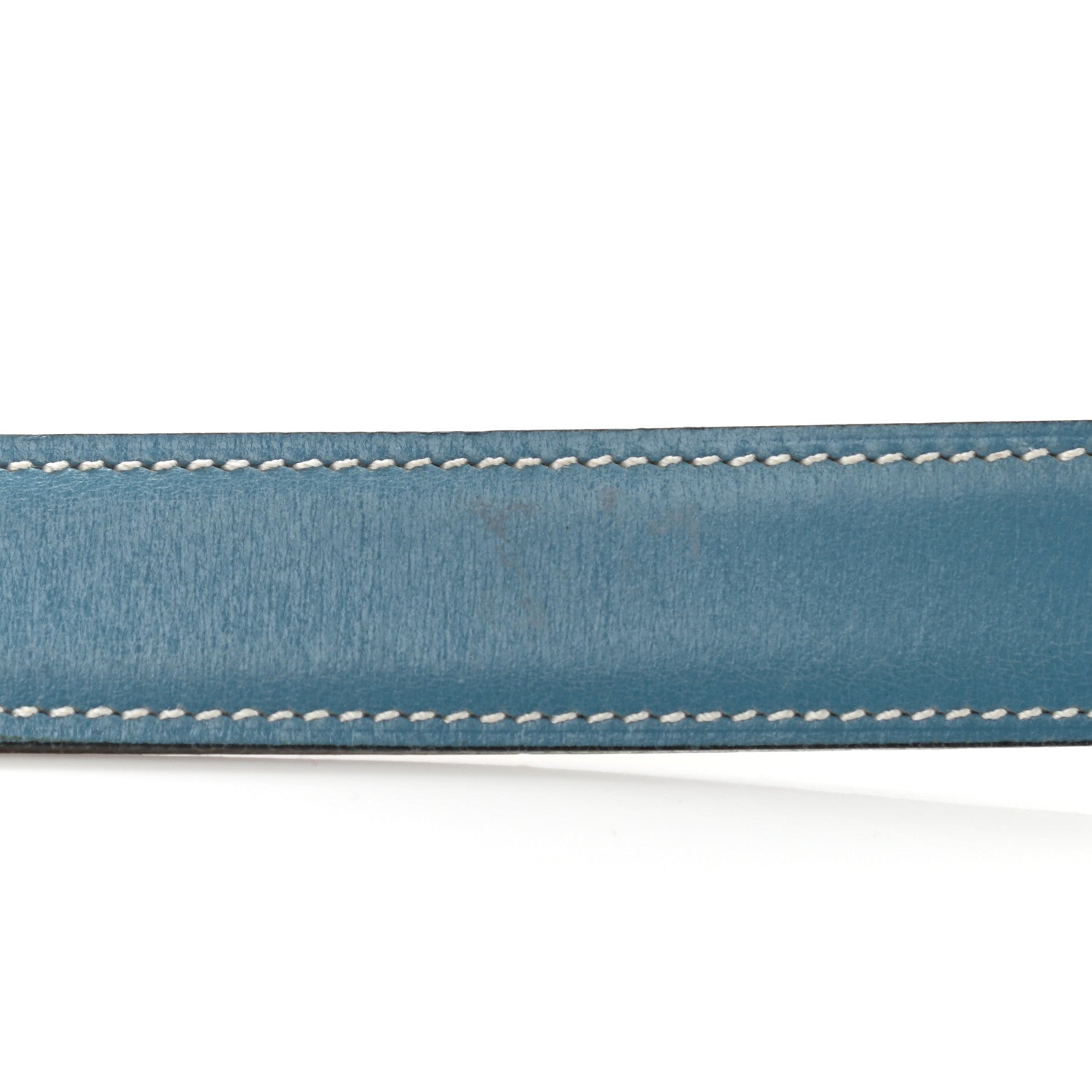 Hermes Chamonix 24mm Belt Strap 80 Blue Jean Natural 8 of 11