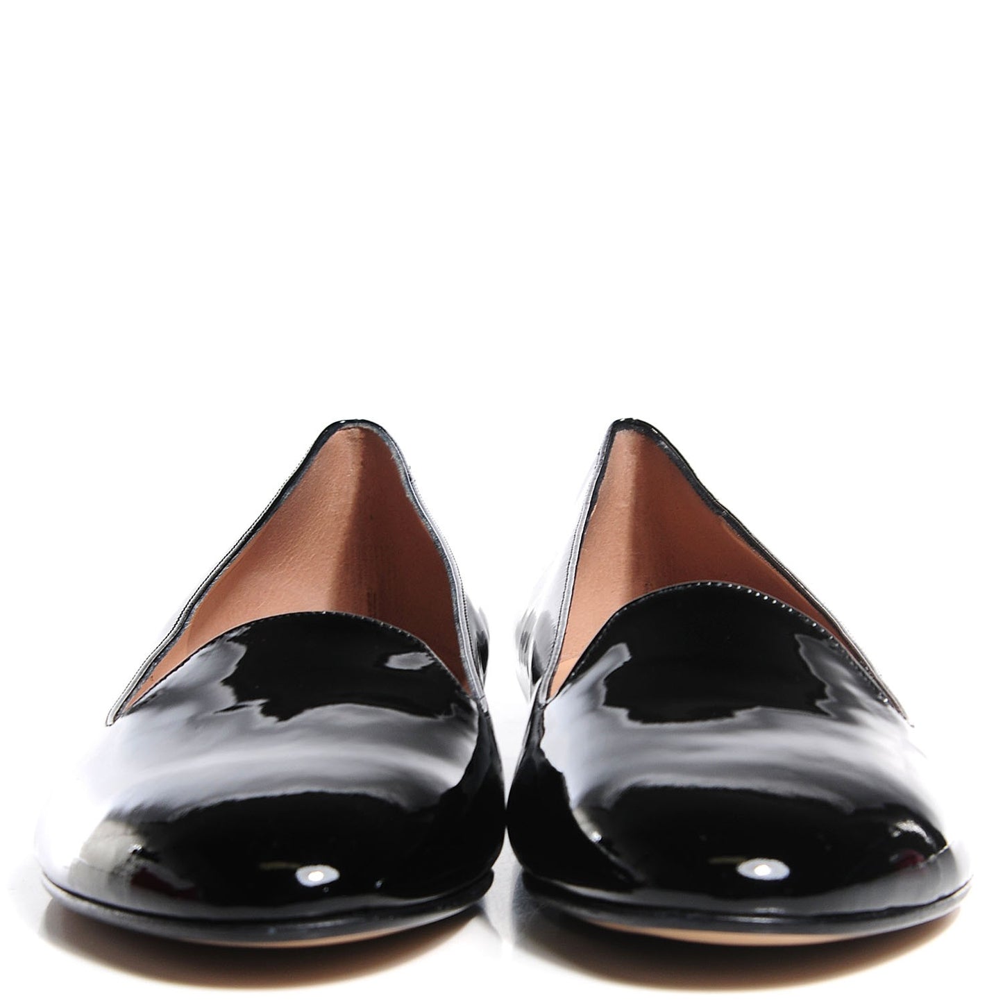 Patent Loafer Flats 40 Black