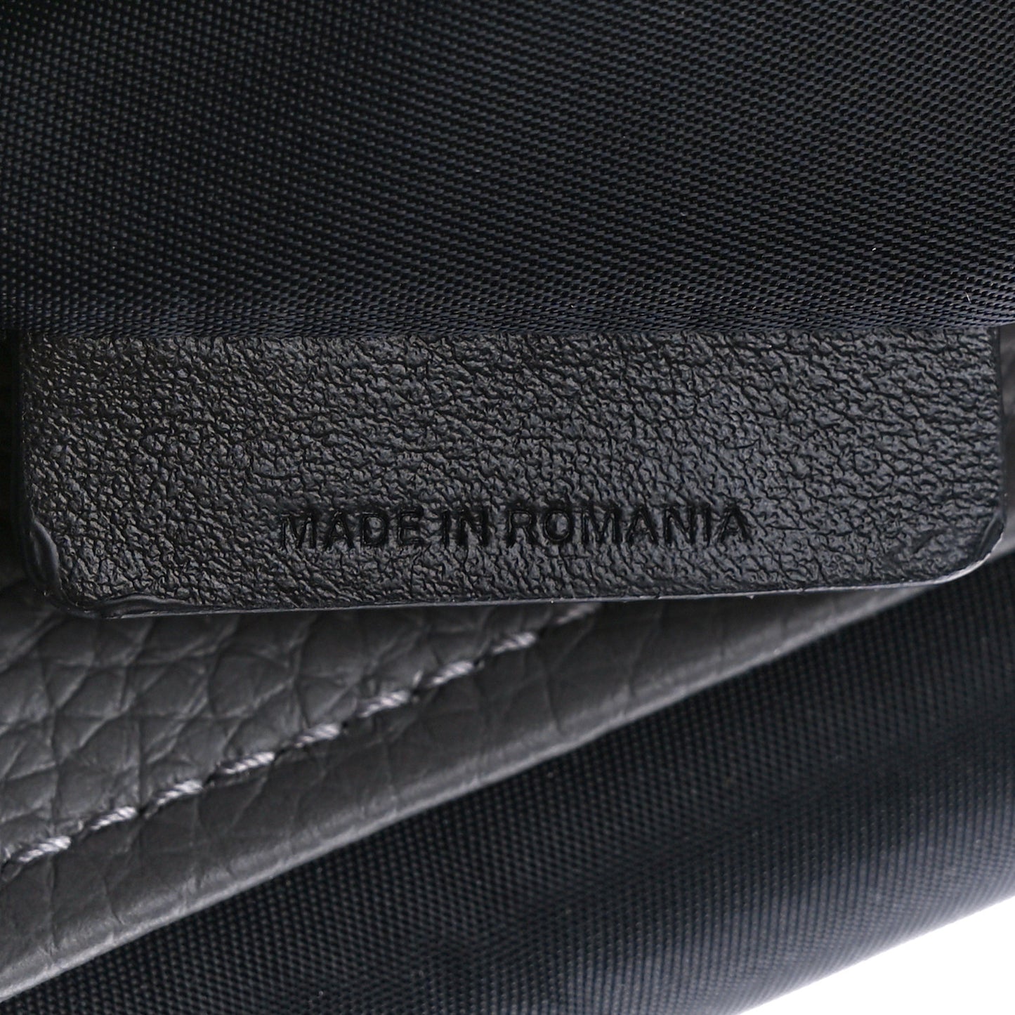 Calfskin Logo Messenger Charcoal Grey