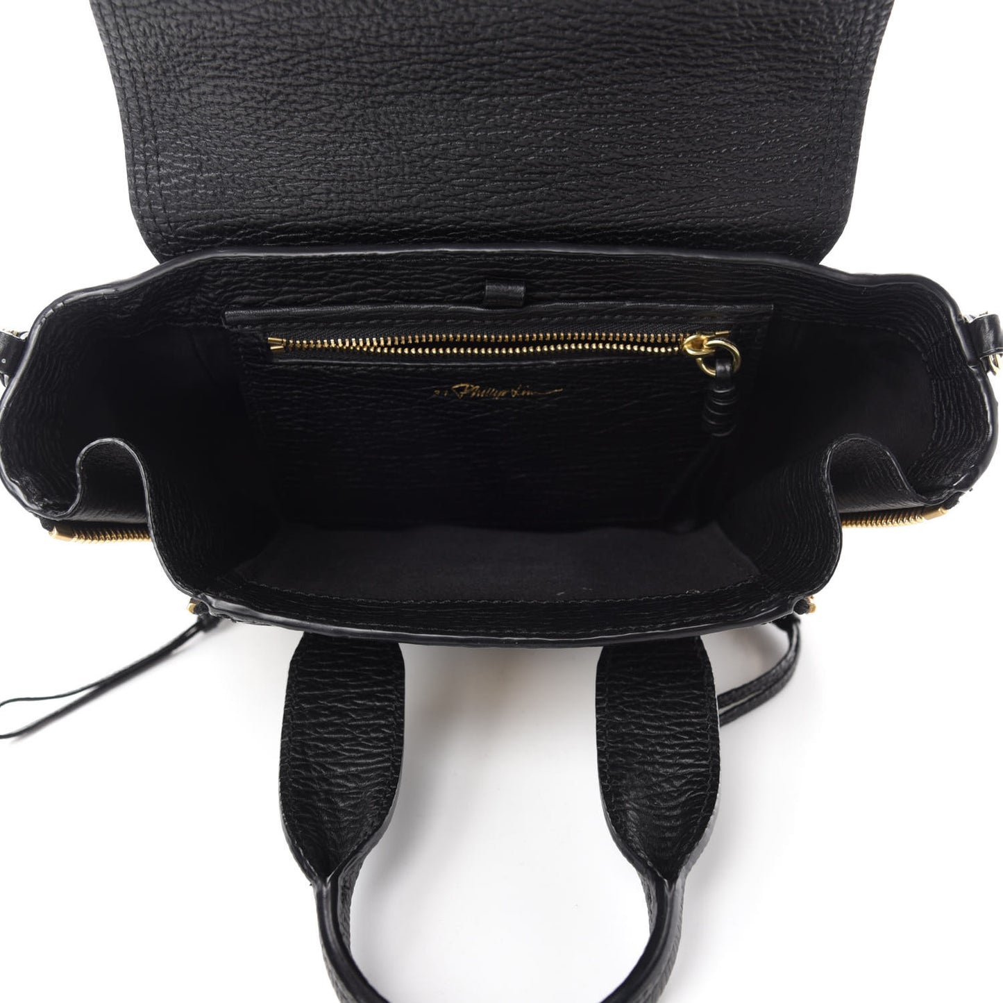 Textured Calfskin Mini Pashli Satchel Black