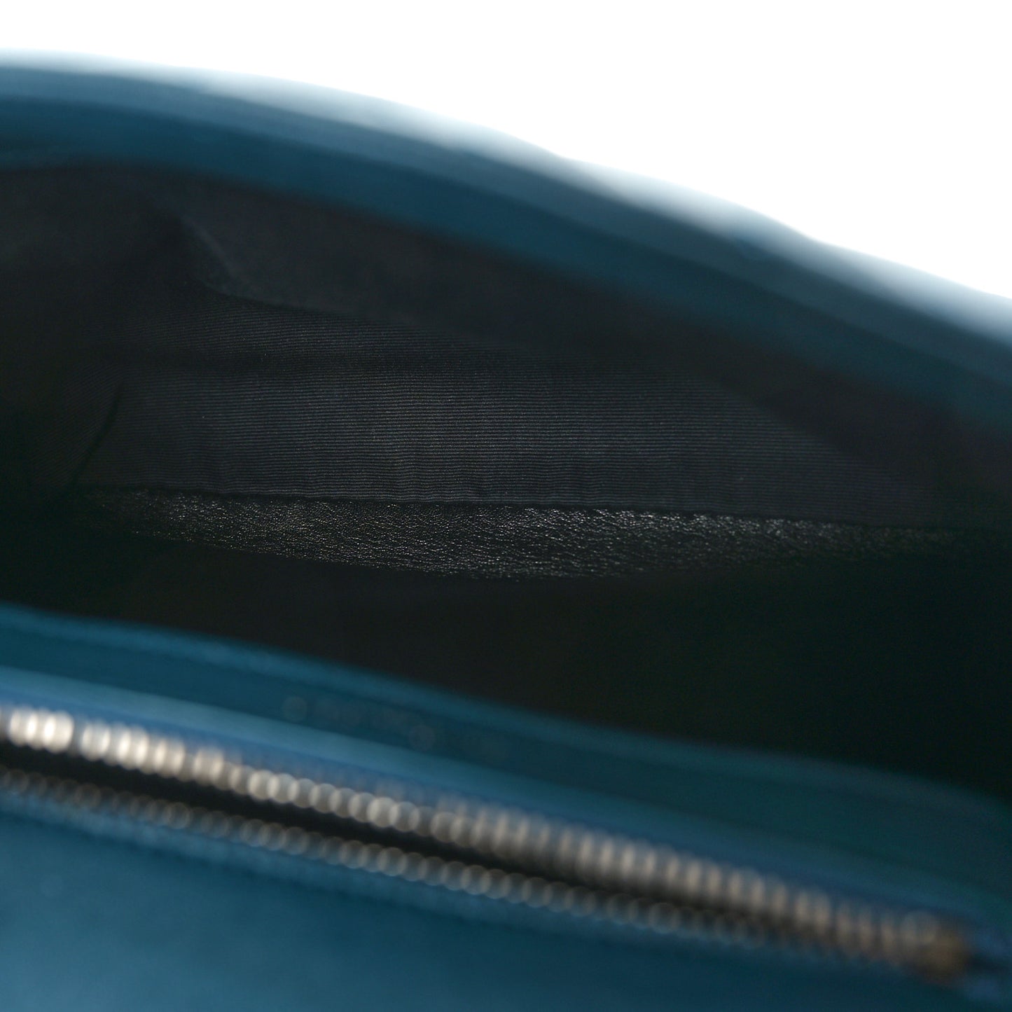 Sheepskin Matelasse Chevron Monogram Medium College Bag Petrol Green
