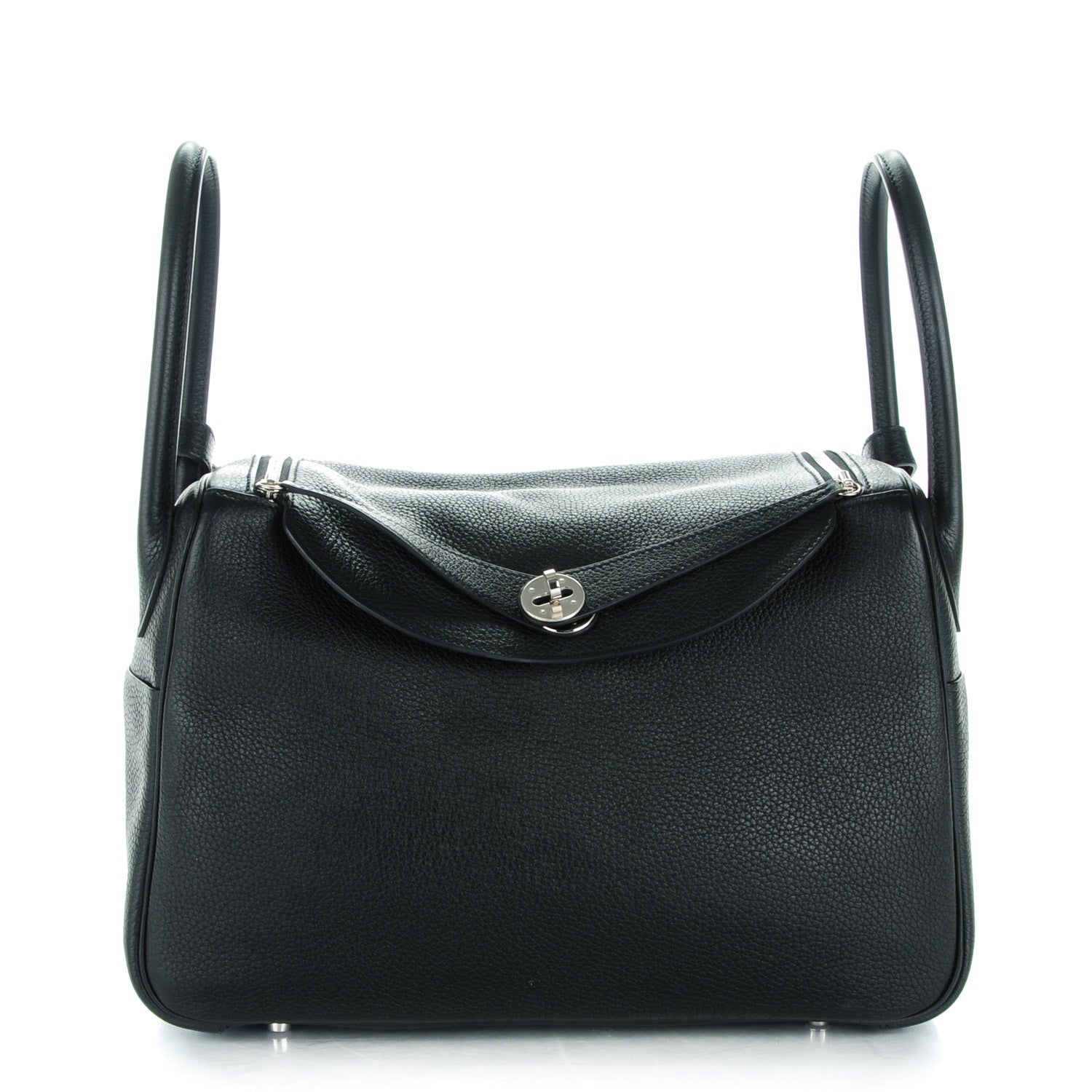 Hermes Taurillon Clemence Lindy 34 Black 1 of 10