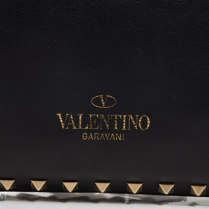 Valentino Garavani Vitello Large Rockstud Zip Wristlet Pouch Black 8 of 8