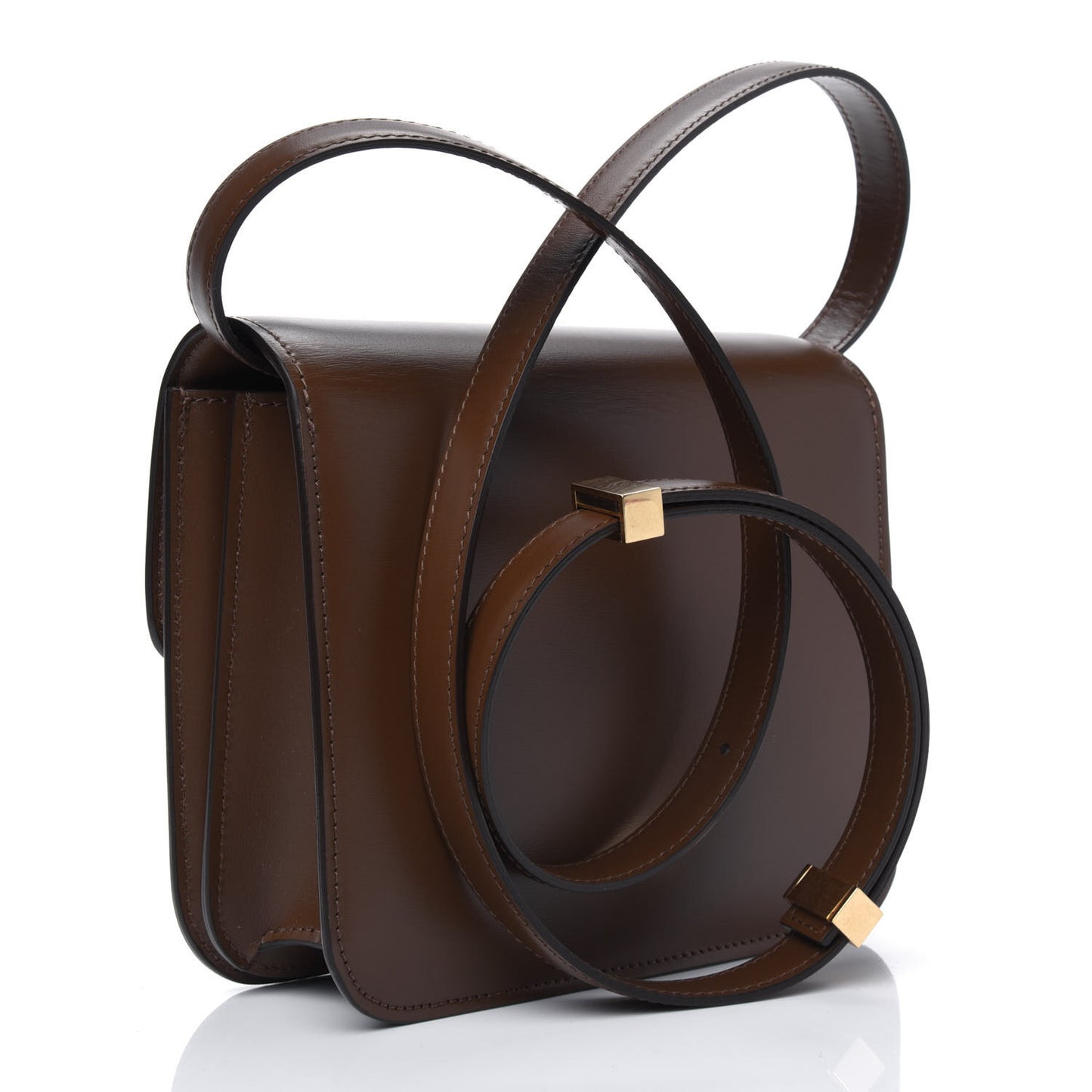 Box Calfskin Teen Classic Box Flap Bag Camel