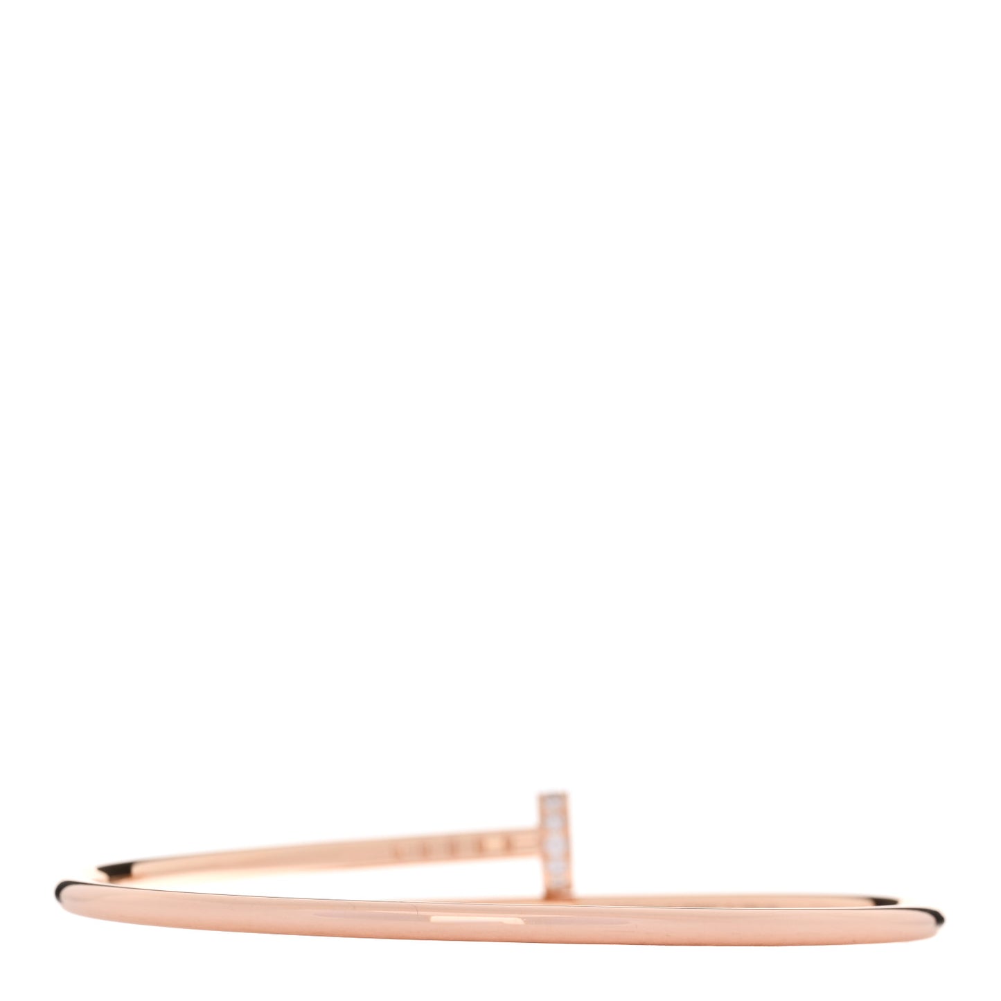 18K Pink Gold Diamond Small Juste Un Clou Bracelet 16