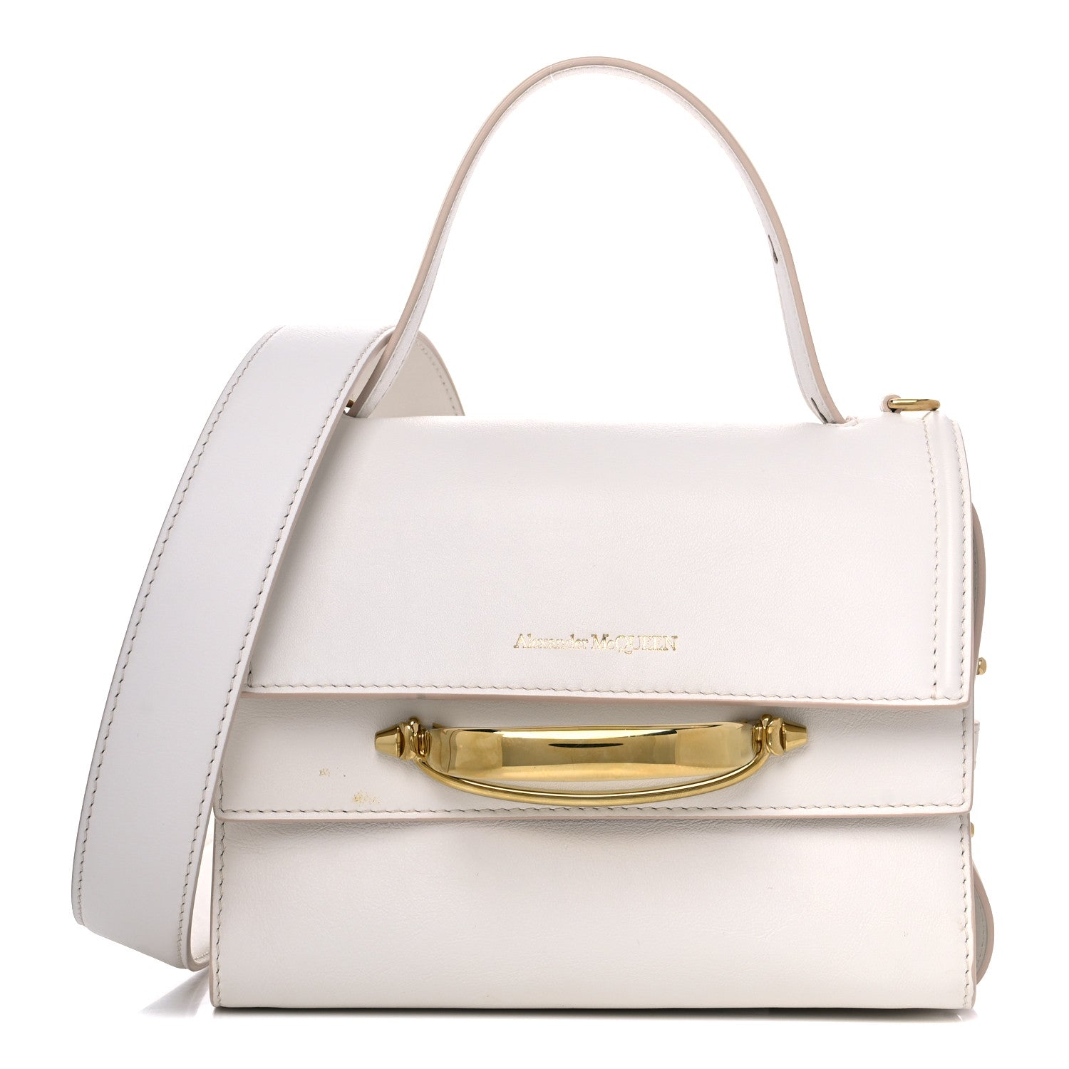 Alexander McQueen Calfskin The Small Story Bag Deep Ivory 1 of 12