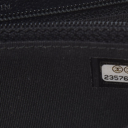 Chanel Caviar Quilted Boy Small Zip Around Wallet So Black 7 of 21