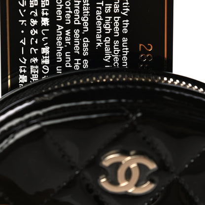 Chanel Patent Quilted Zip Around Classic Coin Purse Black 5 of 5