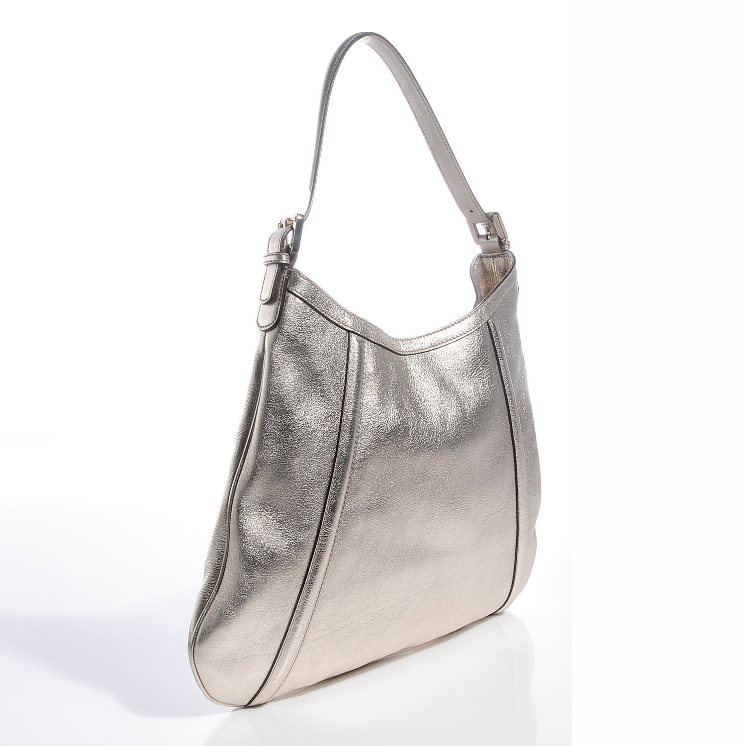 Gucci Leather Medium Britt Hobo Platinum 3 of 7