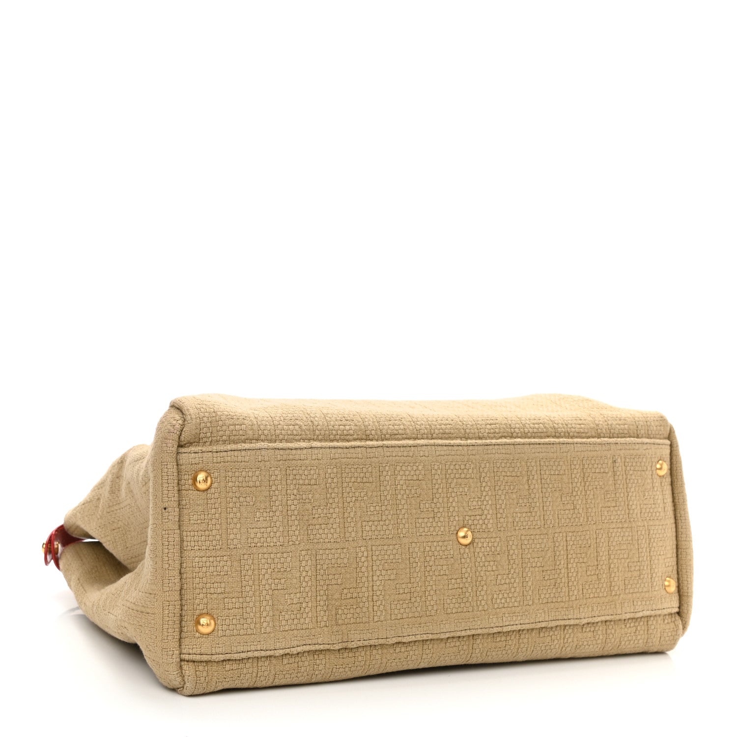 Fendi Corda Zucca Large Peekaboo Iconic Satchel Natural Pumpkin 3 of 7