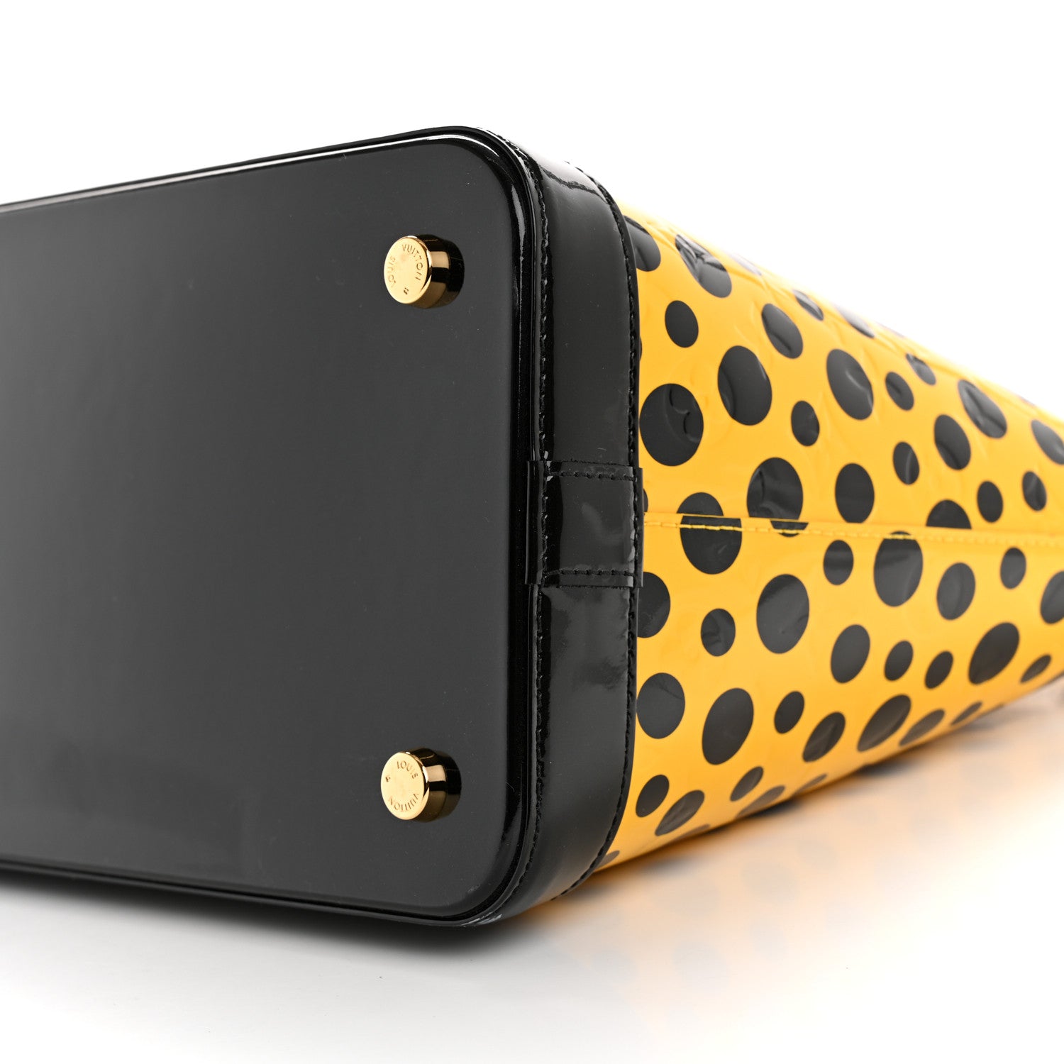 Louis Vuitton Vernis Kusama Infinity Dots Lockit MM Yellow 9 of 10