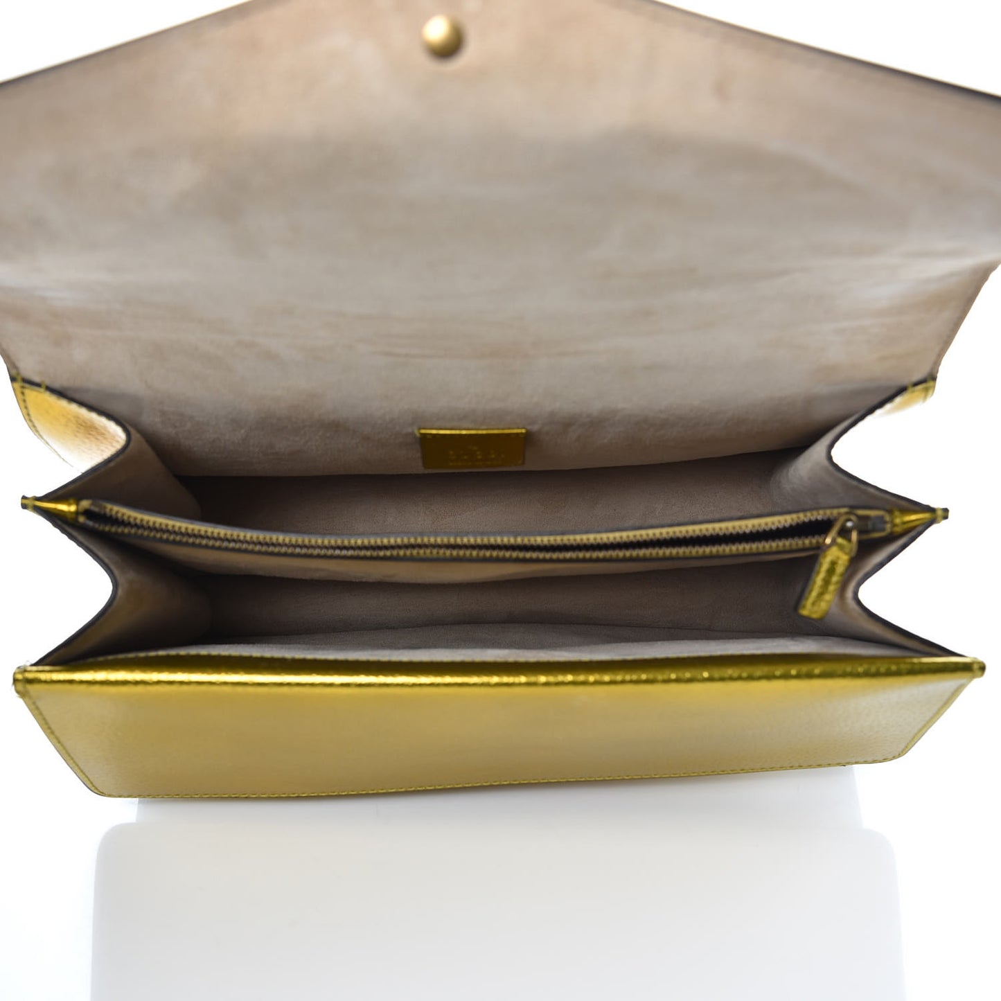 Metallic Calfskin Medium Dionysus Shoulder Bag Yellow