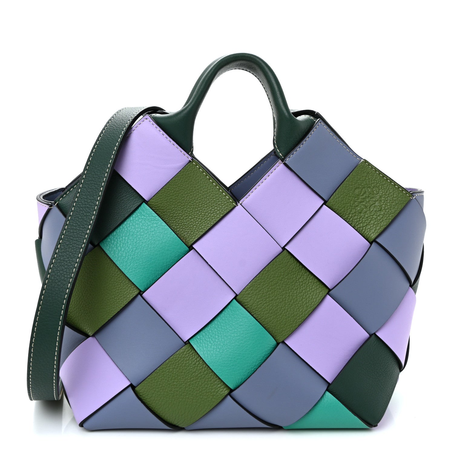 Loewe Calfskin Woven Small The Surplus Collection Basket Bag Multicolor 1 of 10
