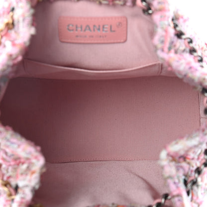 Chanel Tweed Calfskin Quilted Gabrielle Backpack Pink 5 of 11