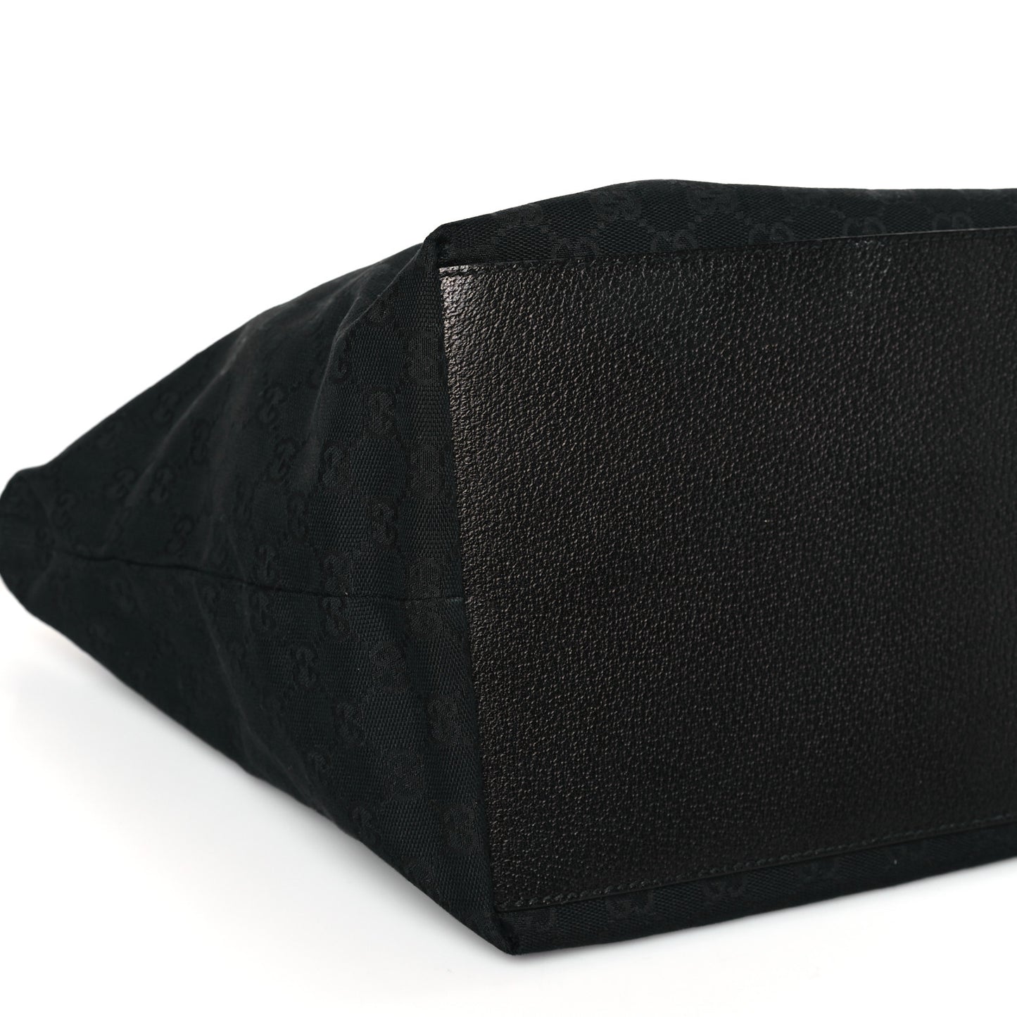GG Monogram Medium Web Handle Bucket Tote Black