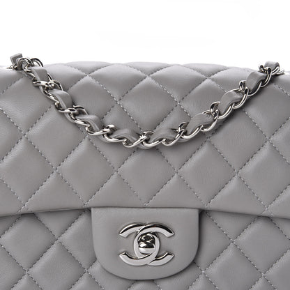 Chanel Lambskin Quilted Mini Rectangular Flap Grey 10 of 11