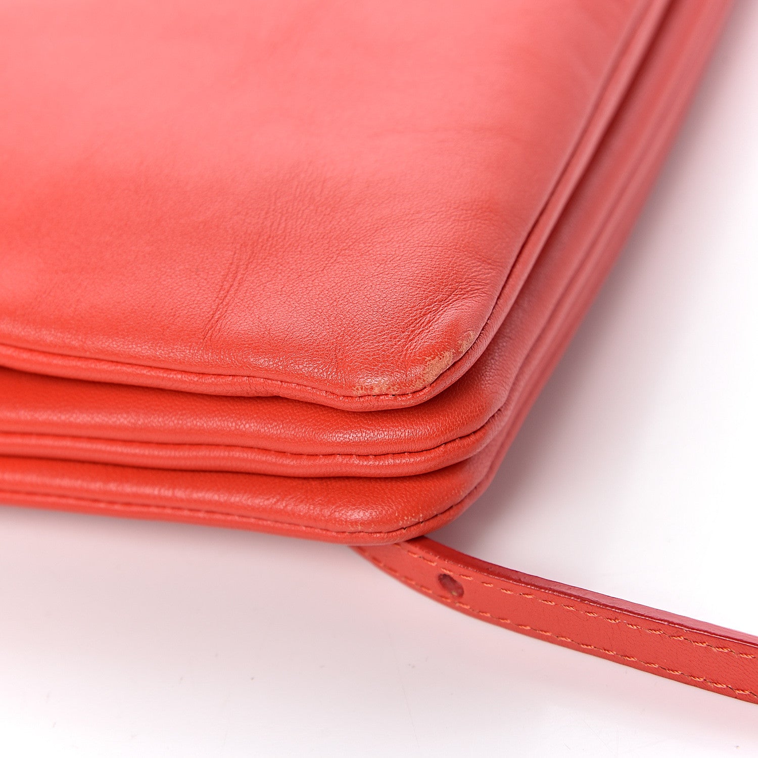 Celine Liege Calfskin Small Trio Crossbody Bag Vermillion 15 of 15