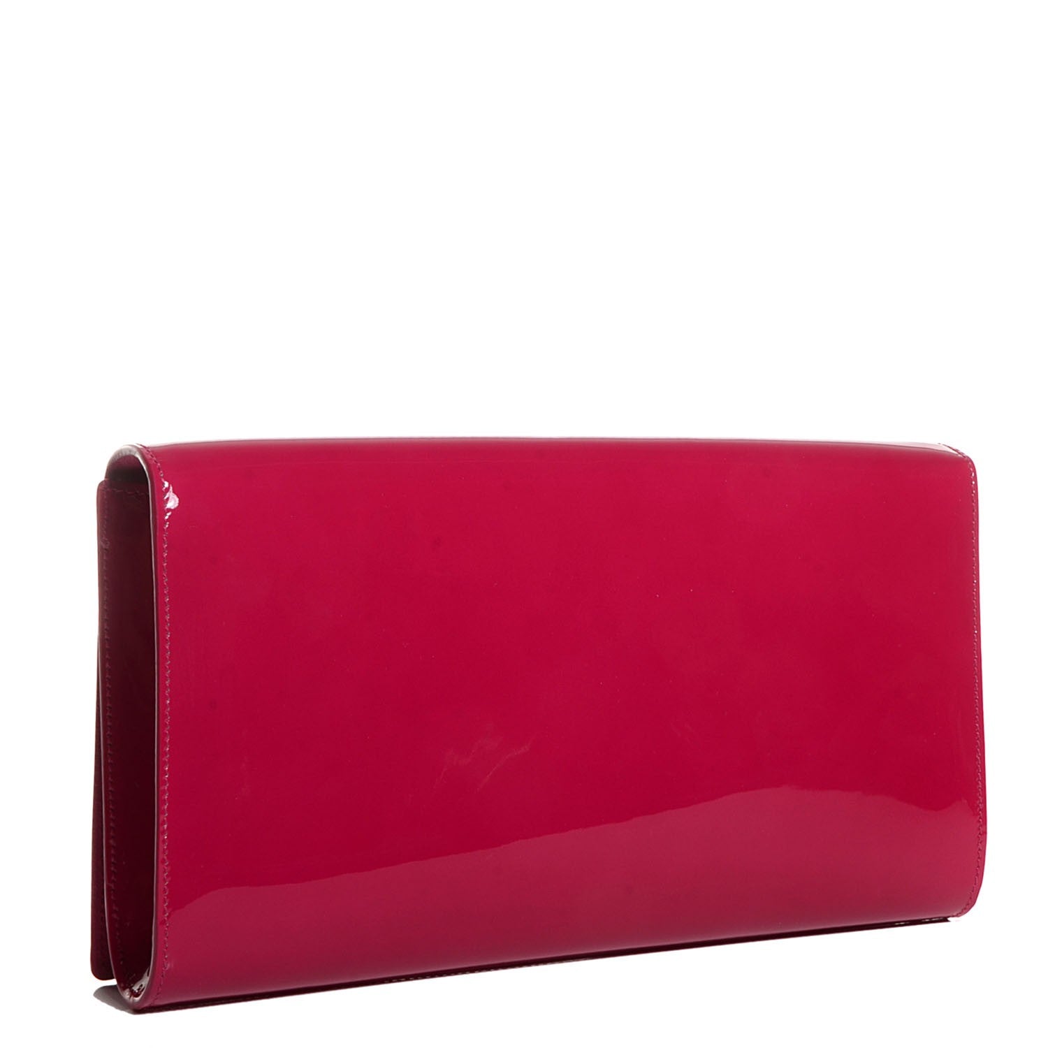 Saint Laurent Patent Monogram Large Belle De Jour Clutch Fuchsia 3 of 7