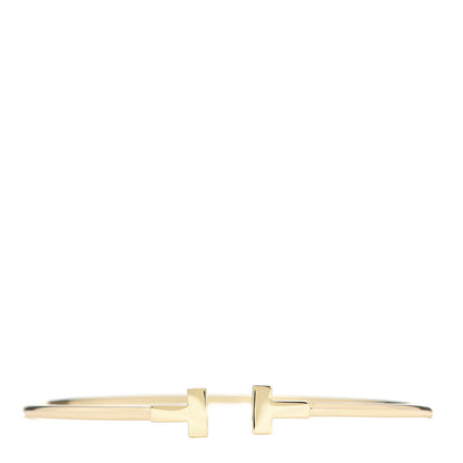 Tiffany 18K Yellow Gold Narrow T Wire Bracelet 1 of 4