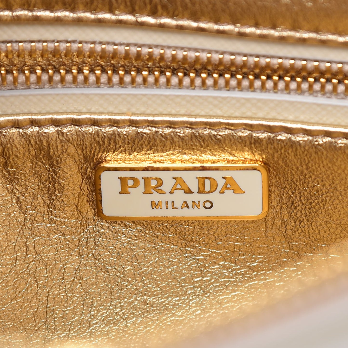 Saffiano Vernice Studded Clutch Talco