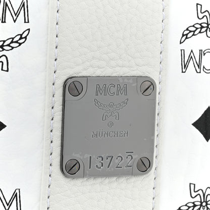 MCM Visetos Medium Liz Reversible Shopper Tote White 12 of 17