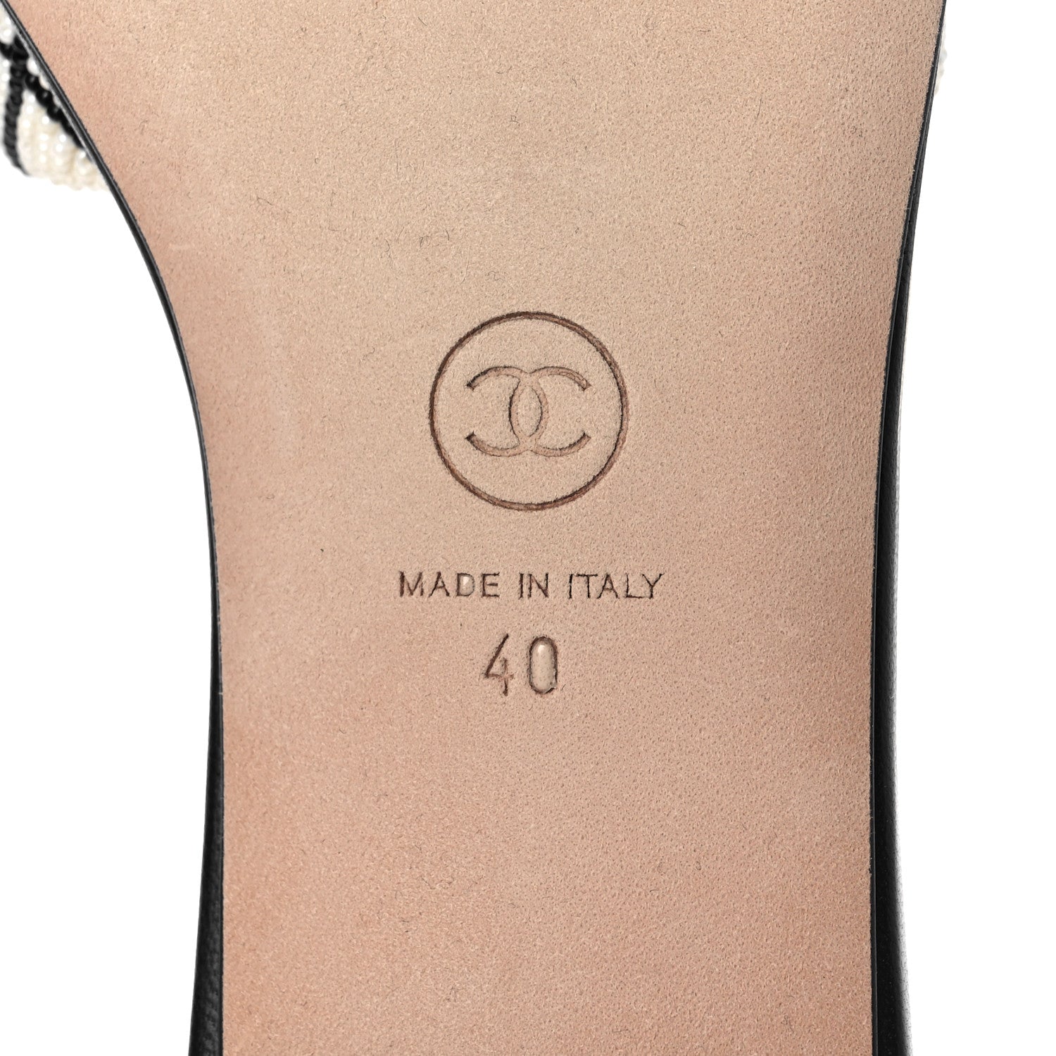 Chanel Pearl Embroidery CC Mules 40 Black White 7 of 10