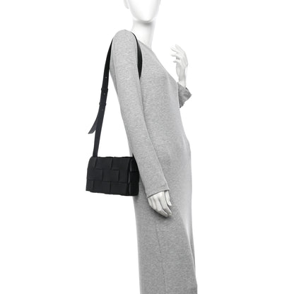 Bottega Veneta Lambskin Maxi Intrecciato Cassette Crossbody Bag Black 2 of 10