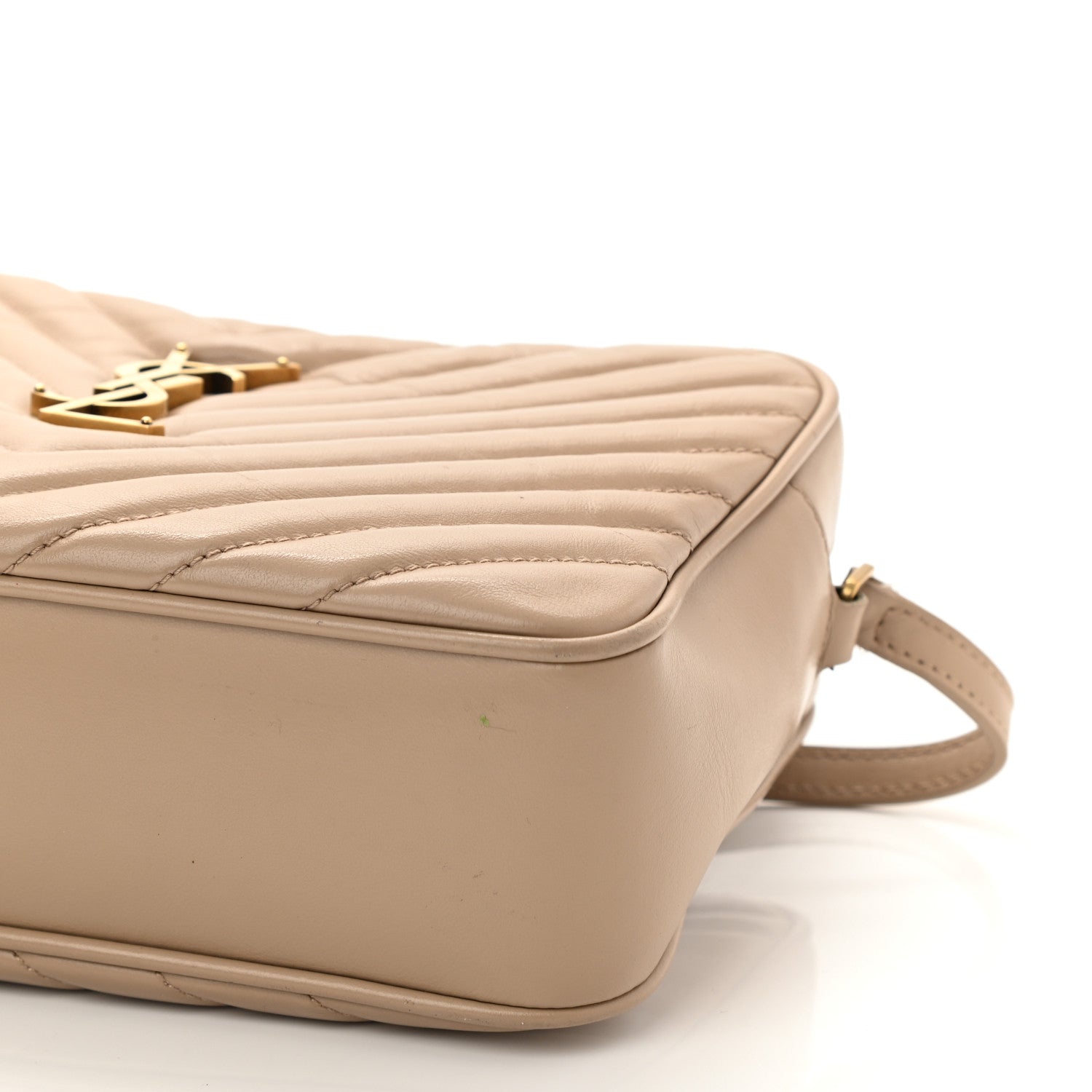 Saint Laurent Calfskin Matelasse Monogram Lou Camera Bag Dark Beige 8 of 8