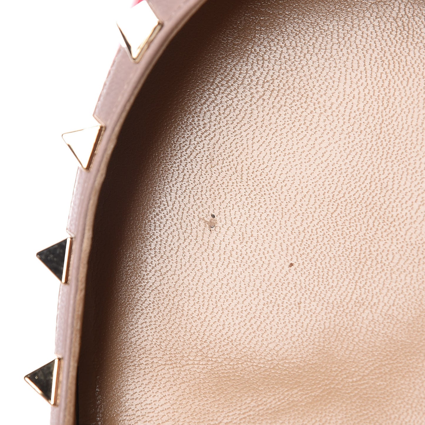 Patent Nappa Rockstud Ballerina Flats 39 Deep Rose Poudre