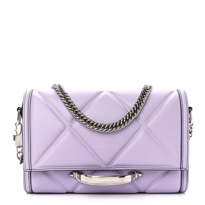 Alexander McQueen Calfskin The Story Quilted Shoulder Bag Lavender 1 of 10
