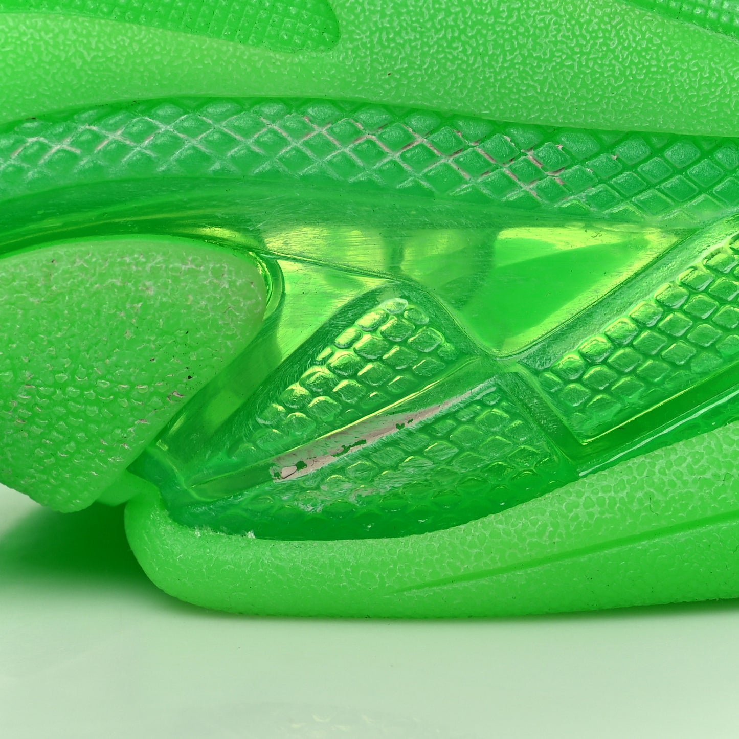 Fabric Mesh Clear Sole Womens Triple S Sneakers 37 Fluo Green