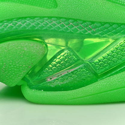 Balenciaga Fabric Mesh Clear Sole Womens Triple S Sneakers 37 Fluo Green 8 of 9