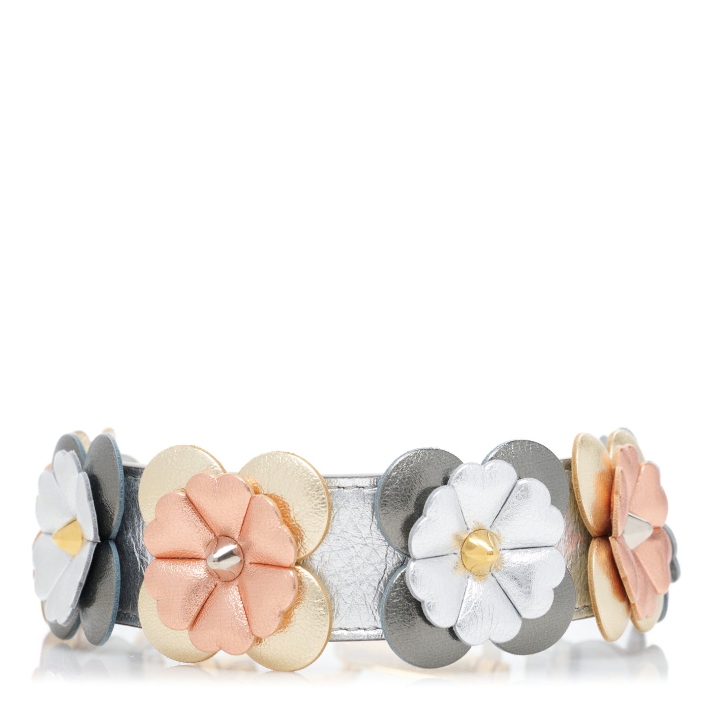 Vitello Catalan Mirror Flowerland Studded Mini Strap You Argento Multicolor