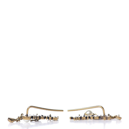Christian Dior Pearl Crystal J'Adior Earrings Aged Gold 2 of 2