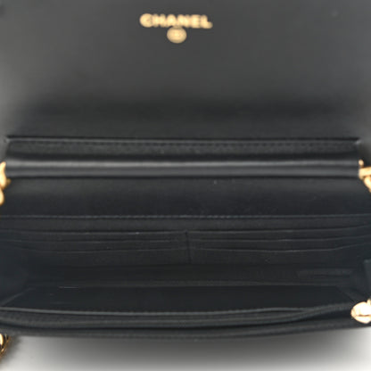 Chanel Caviar Quilted Boy Wallet On Chain WOC Black 5 of 13