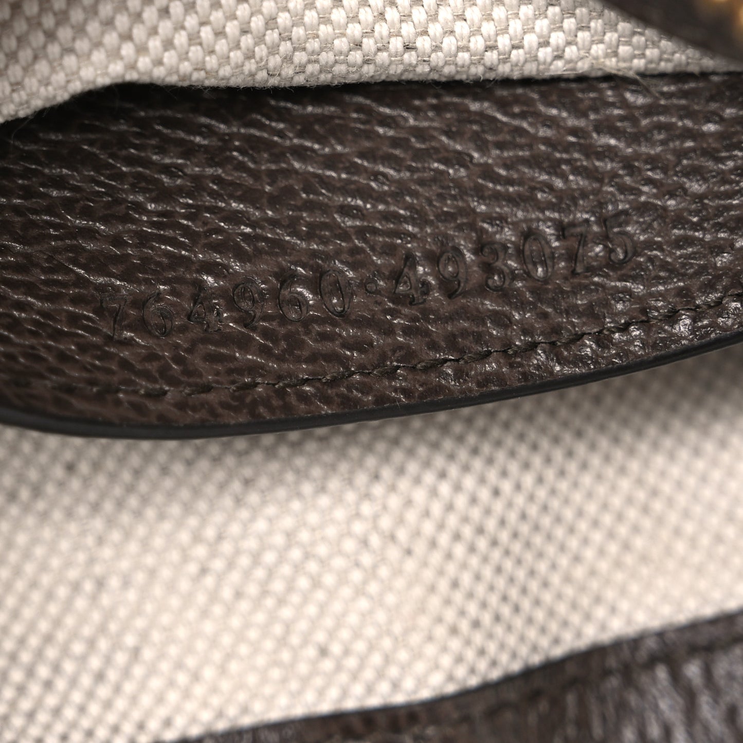 GG Supreme Monogram Textured Dollar Calfskin Mini Ophidia Chain Bag Beige Ebony